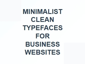 Minimalist Clean Typefaces for Business Websites
